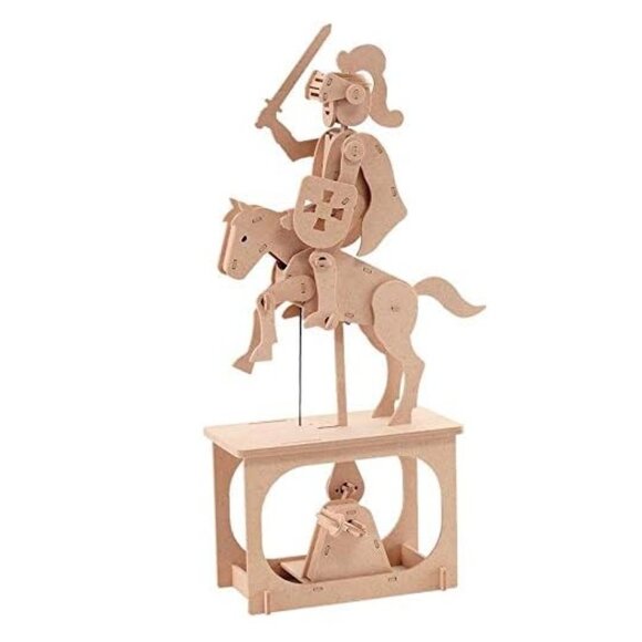 NEW Wooden Toy Knight Automatron Automata 3D Puzzle Engineering Machine STEM Gea - Picture 3 of 12